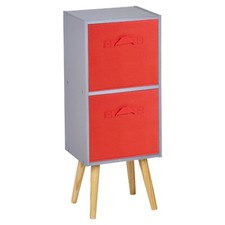 Wooden 2 Tier Storage Bookcase
