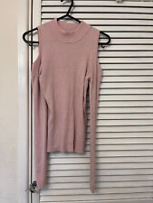 primark pink ribbed mock neck