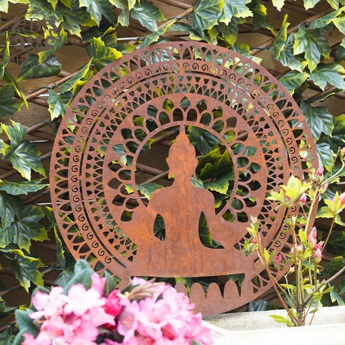 Large 40cm buddha metal - 40cm, wall