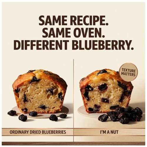 Satisfyingly chewy blueberries - satisfyingly,