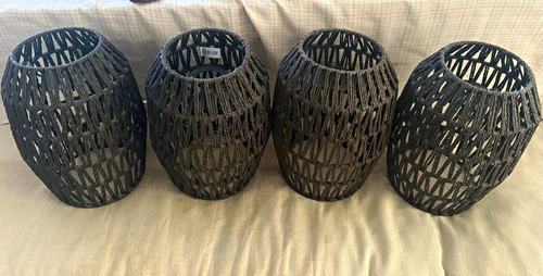 Set black natural rattan - of,