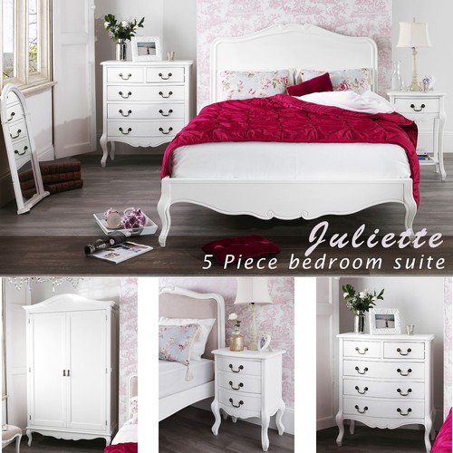 White bedroom furniture - furniture, 5pc