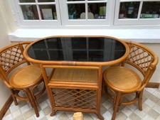 Vintage  Bamboo Bistro Table