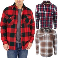Mens Padded Shirt Flennel Work