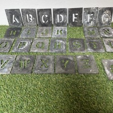 26 Vintage Zinc Metal Alphabet
