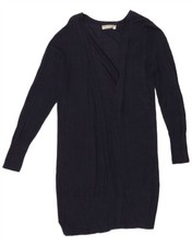 OASIS Womens Longline Open Cardigan Sweater UK 12 Medium Navy Blue Viscose CW02