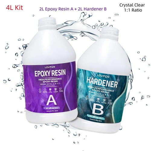 Clear epoxy resin kit - 4l,