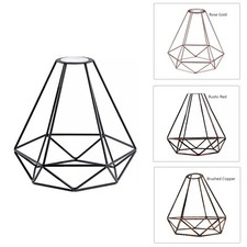 Metal Pendant Light Shade Ceiling Industrial Geometric Wire Cage Lampshade Decor
