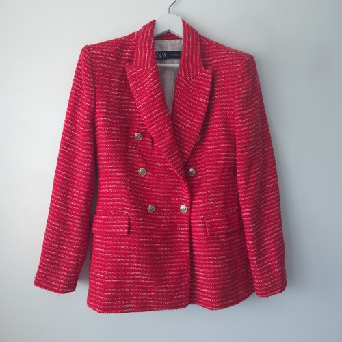 Zara red tweed - tweed, double