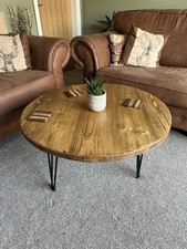 Round Coffee Table -  Hairpin