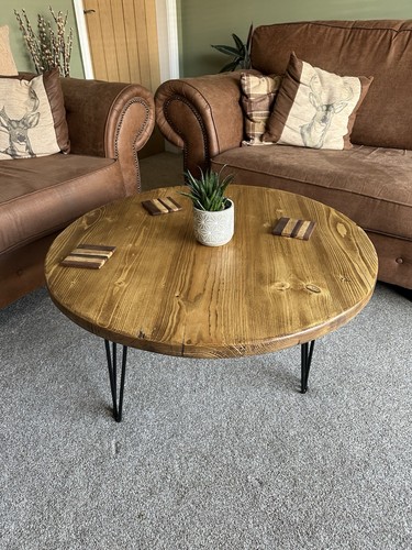 Round coffee table hairpin - round,