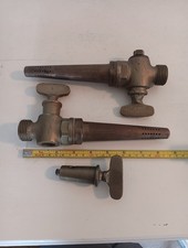 2 X Large Brass Barrel TAPS beer wine & Extra Valve antique/vintage 