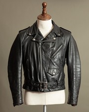 Vintage Schott Perfecto 118 Naked Cowhide Leather Biker Jacket – Small (38)