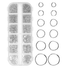  1200 Pcs Metal Rings for Crafts Jewelry Jump Links and Connectors