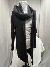 zadig and voltaire long cardigan with scarf attached stylish size M