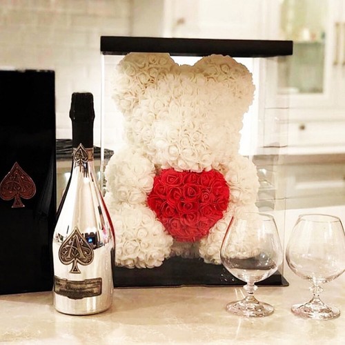 40cm foam rose bear - bear, gift