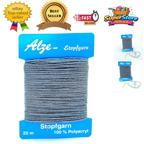 Elegant mid grey darning wool - grey,
