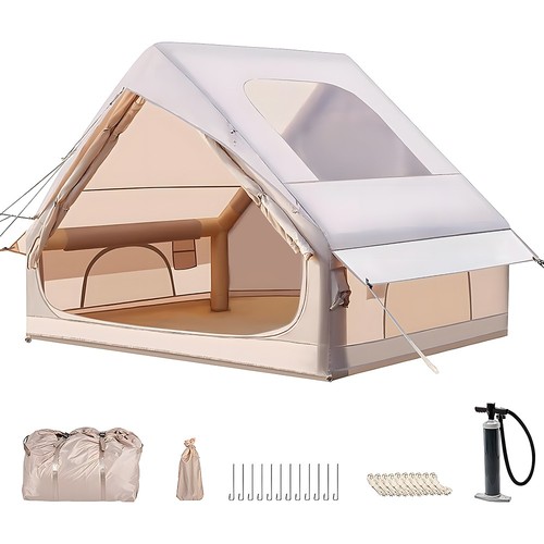 Inflatable camping tent with - inflatable,