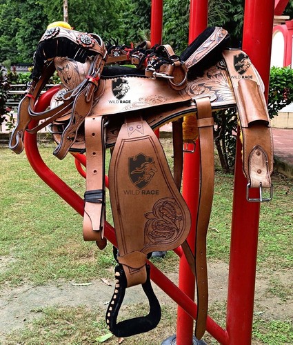 Premium leather western - , horse