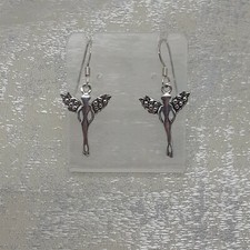 Guardian Angel Earrings 925 Sterling Silver - drop-dangle New-20 mm -Elegant
