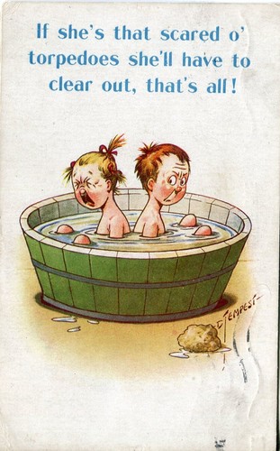 Bathtime boy crying girl tub