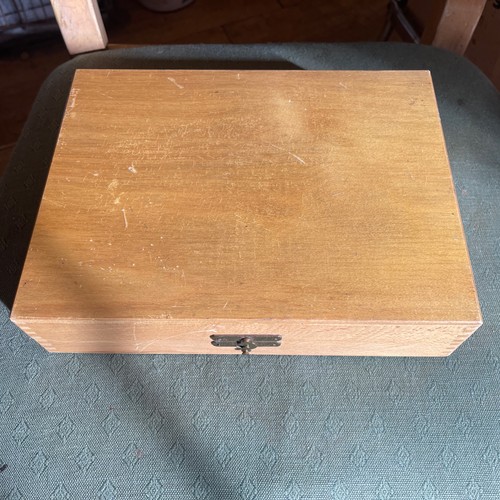 Vintage 35mm wood slide box - 35mm,