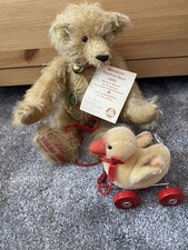 Teddy Herman 2002 Miniature Edition with Pull Along Duck 71/100 Rare Vintage