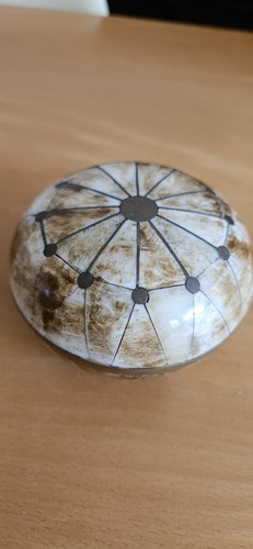 Vintage brass and bone trinket - brass,