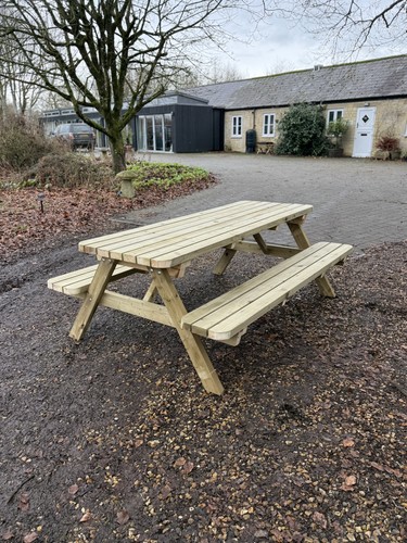 Wooden picnic bench - wooden,