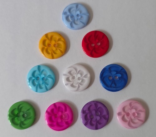 Flower patterned buttons - flower,