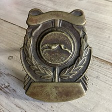 Vintage Brass Greyhound Trophy Medal stamped Made by D.H. Wall Easton Bristol 