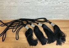 4 Luxury Curtain Tie Backs Black Rope And Tassel With Diamante  