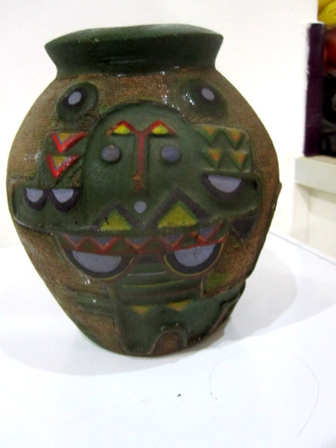 Peruvian pot vase - peruvian, hand