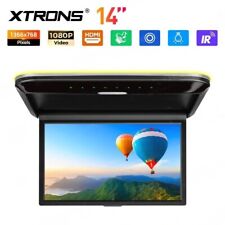 XTRONS Folding HD Display for Car DVD Ceiling Monitor 14" HD USB IR