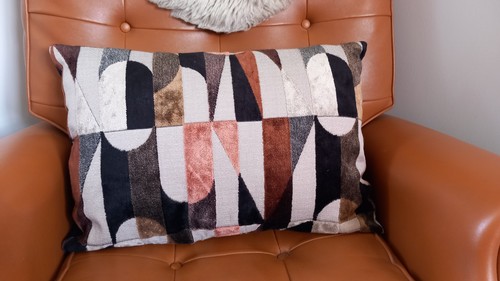 Next geometric velvet cushion - next,