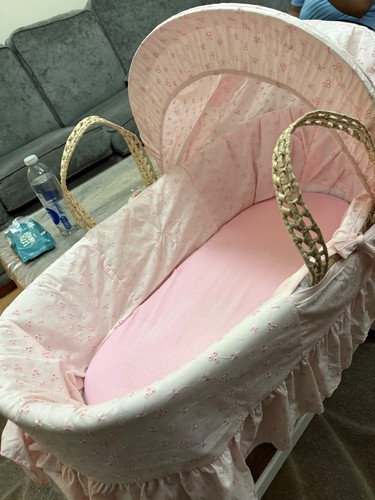 Wicker moses basket and - moses,