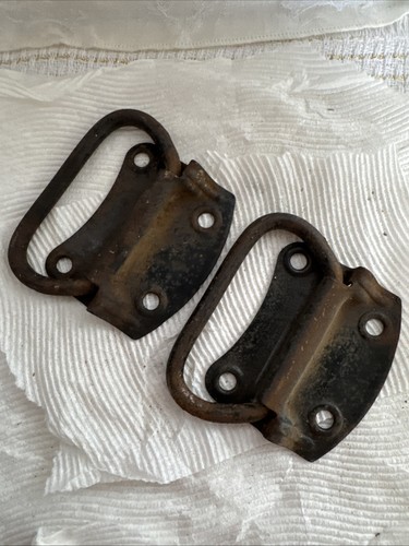 Antique trunk handles heavy - antique,