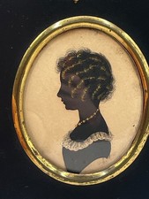 Silhouette portrait miniature