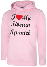 I Love My Tibetan Spaniel Dog Gift Present Unisex Hoody Hoodie Hooded Sweatshirt