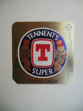 MINT TENNENTS GLASGOW SUPER STRONG LAGER 275ml BREWERY BEER BOTTLE LABEL