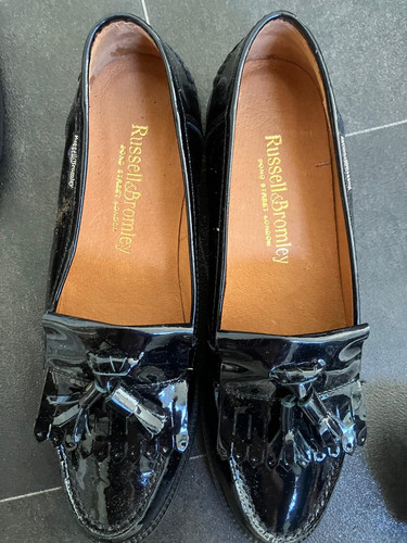 Russell bromley black patent - &,
