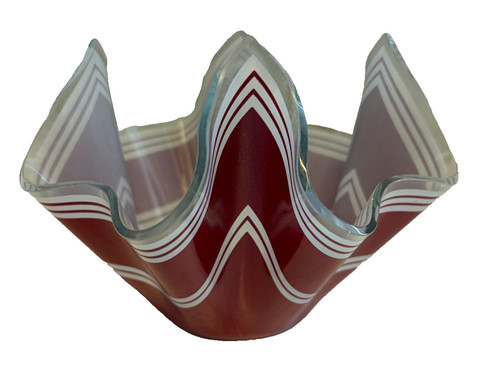 Vintage art glass handkerchief - glass,