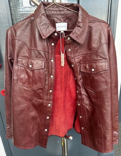 Burgundy warehouse leather - warehouse,