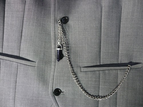 Single albert silver - , plated