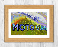 Triumph T100 Black Custom motor bike picture poster with choice of frame