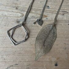 3 necklaces bundle long Accessorize Jack Wills long 2000's leaf lock and key