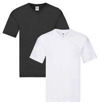Fruit of the Loom Original V Neck T-Shirt Cotton Short Sleeve Tee Shirt
