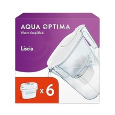 Aqua Optima Liscia Jug - White, 6 filters
