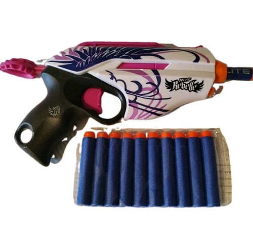Nerf rebelle gun white - gun, pink