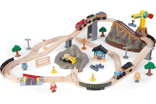 Wooden train set bucket - bucket, top